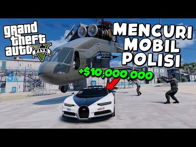 MISI EPIC MENCURI MOBIL POLISI TERLANGKA DI PENJARA - GTA 5 MOD