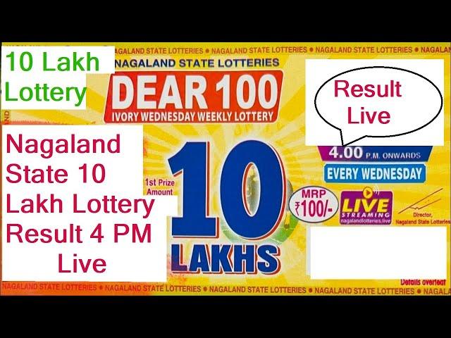 Live - Nagaland State Dear 100 Ivory Wednesday Lottery 10 Lakh Result 7.11.2024 At 4 Today Live