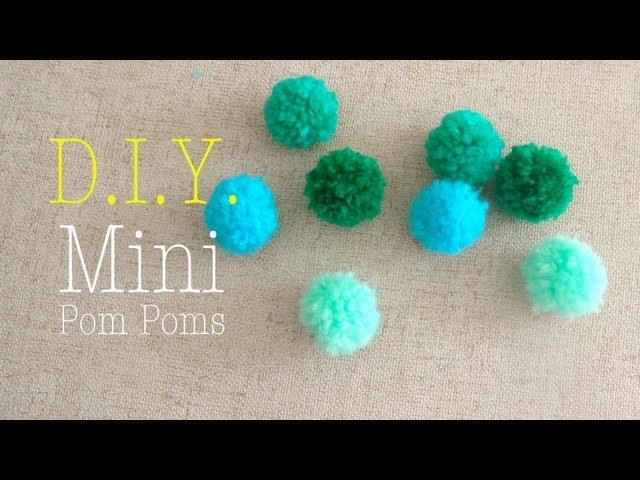 How to Make Mini Yarn Pom Poms Easy DIY