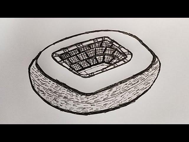 How to draw Football Stadium - Step by Step - SHN Best Art