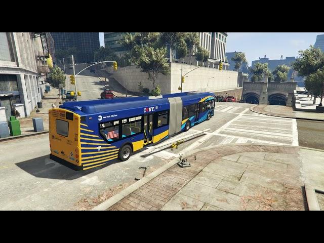 GTA 5 - MTA Bus action in Liberty City map