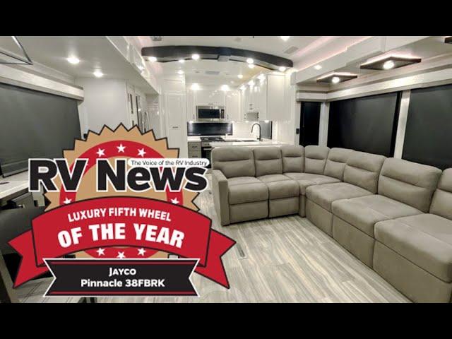 RV NEWS LUXURY 5TH WHEEL OF THE YEAR!!  First Look - 2024 Jayco Pinnacle 38FBRK