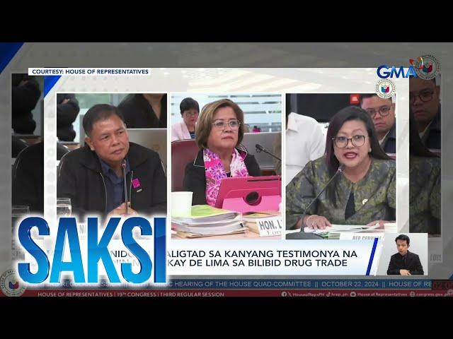 Jovie Espenido, bumaligtad sa kanyang testimonya na nagdiin noon kay De Lima sa Bilibid... | Saksi