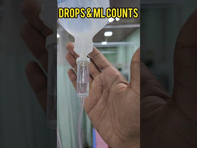 IV fluid drops & ml count