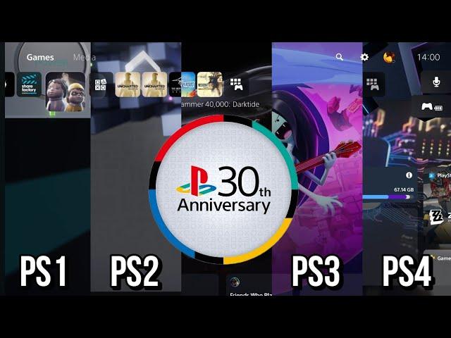 PlayStation 30th Anniversary Startup & Themes Showcase (PS5 Pro 4k) | PS1, PS2, PS3, PS4