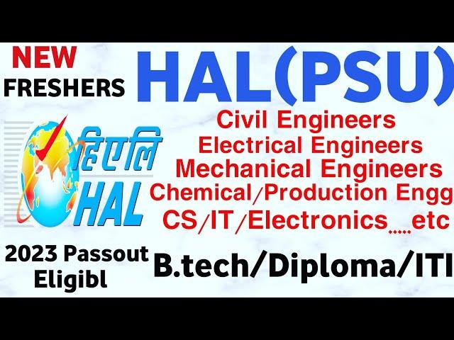 HAL New recruitment 2023 | HAL new Vacancy 2023 | HAL Jobs 2023 | HAL recruitment 2023 | PSU Jobs