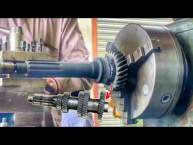 Genius Crafter Rebuild Precision Gear Shaft Repairs || Mechanical Mastery