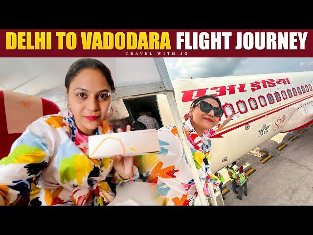 Delhi to Vadodara flight ️ journey || Cheapest Air India Airbus 320 Neo  Indian airports