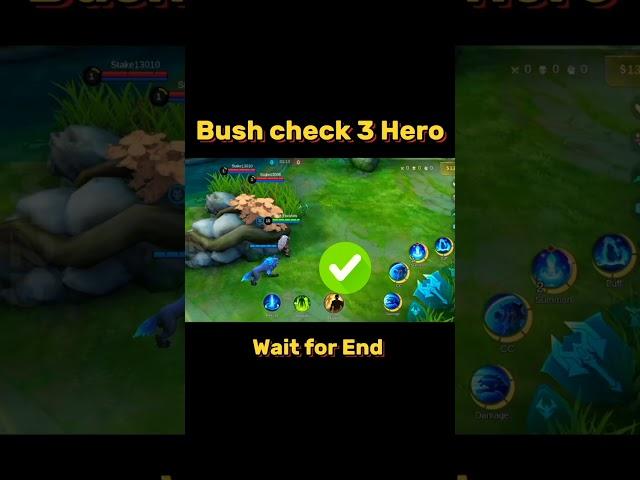 Bush check 3Hero Tutorial Mobile legends #ml2b #mlbb #tutorial #bush