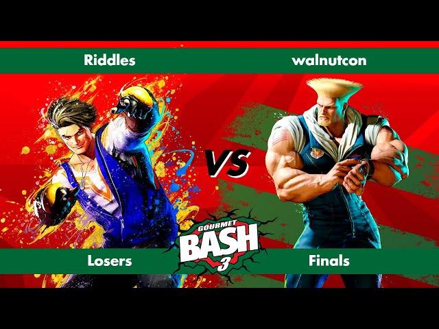 Gourmet Bash #3 - Riddles (Luke) vs walnutcon (Guile) - SF6 Singles - Losers Finals