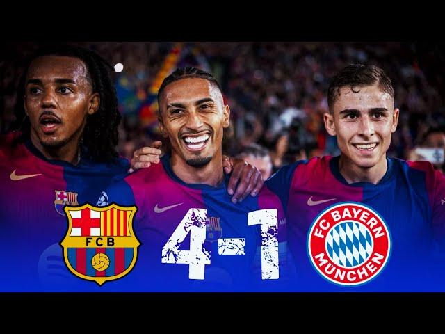 FC Barcelona 4-1 Bayern Munich: Raphinha Smashes Bayern! Fermin Double Assist, Pedri & Yamal Magic