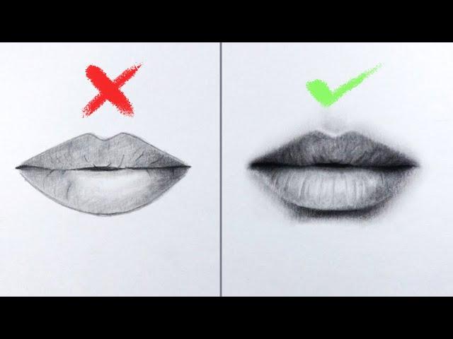 DO's and DON'Ts // How to Draw Realistic Lips // Easy Step by Step Tutorial for Beginners!!