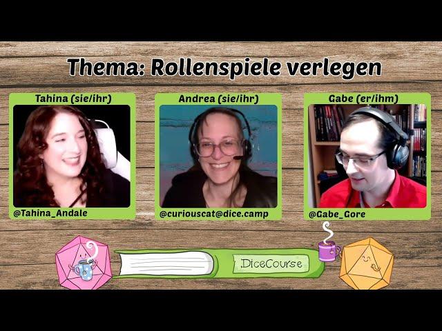 DiceCourse #10 - Rollenspiele verlegen mit Gästin Andrea Rick