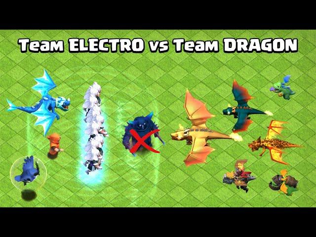 Electro Family Vs Dragon Family | Clash of Clans