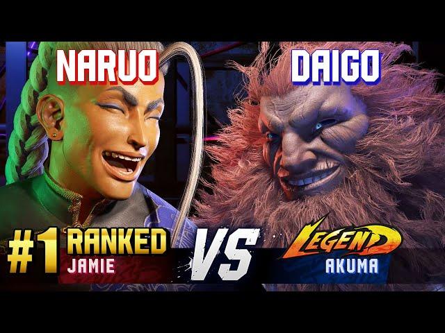 SF6 ▰ NARUO (#1 Ranked Jamie) vs DAIGO (Akuma) ▰ High Level Gameplay