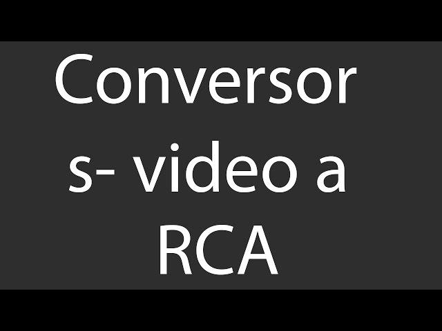 Conversor s-video a RCA | Gratis | Reciclado