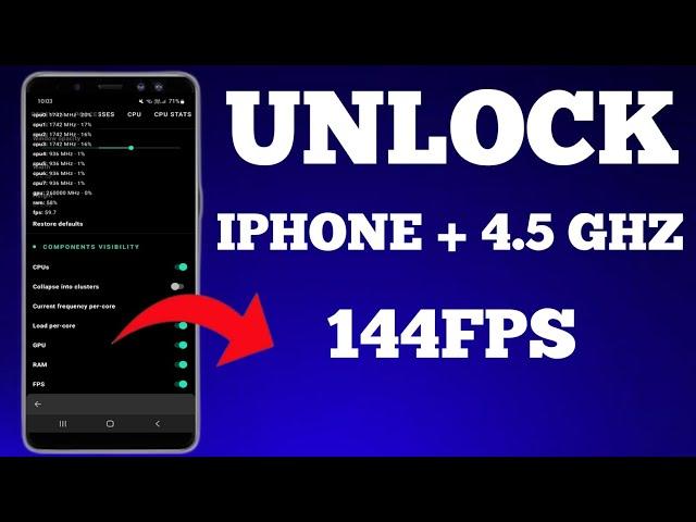 Unlock 120fps GPU + iPhone No-Root 100% Working | Max FPS Fix Lag - No Root