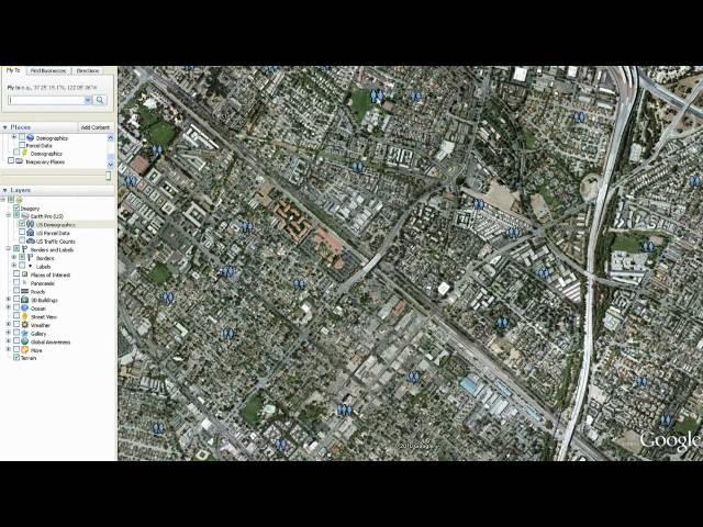 Google Earth Pro Data Layers