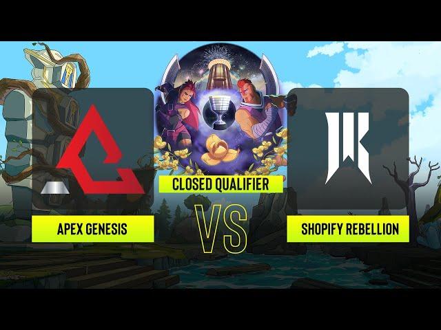 Dota2 - Apex Genesis vs Shopify Rebellion - ESL One - Bangkok: North America Closed Qualifier