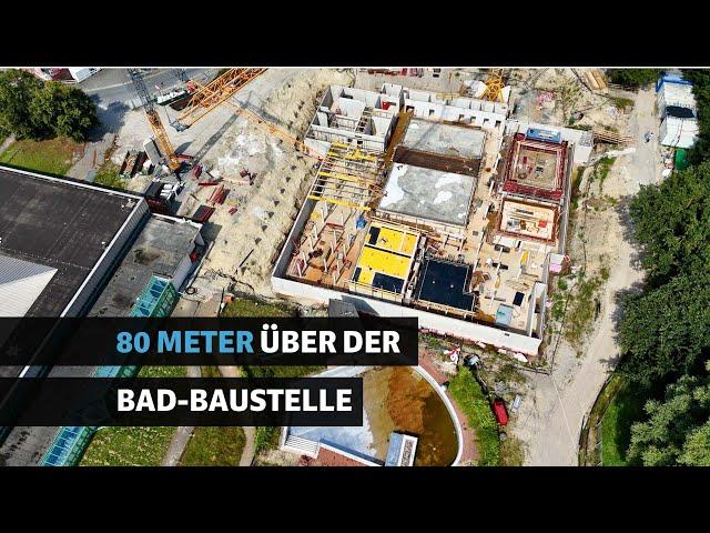 So sieht das Bremer Westbad zurzeit von oben aus | Drohnen-Aufnahmen der Großbaustelle