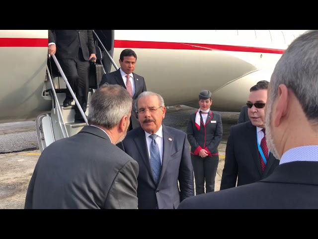 Llegada presidente Danilo Medina a cumbre SICA, Guatemala