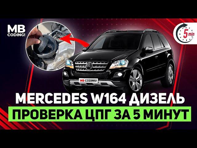 Mercedes Benz w164 CDI / OM642 / how to check CPG wear using indirect signs yourself