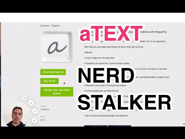 aText a $4.99 alternative to TextExpander, demo / tutorial