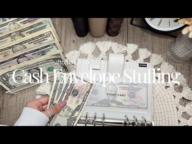 Cash Envelope Stuffing | $1,151 | August Paycheck #1