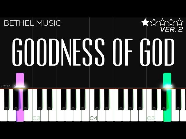 Bethel Music - Goodness Of God | EASY Piano Tutorial