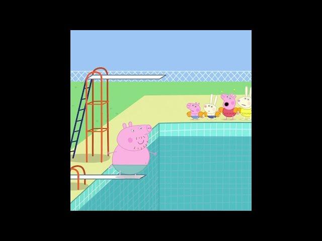 Daddy Pig Goes Swimming and Splashes Everyone  | Peppa Pig Official | Family Kids Cartoon