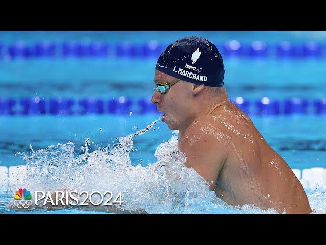 Leon Marchand concludes a DOUBLE GOLD day with 200m breaststroke win | Paris Olympics