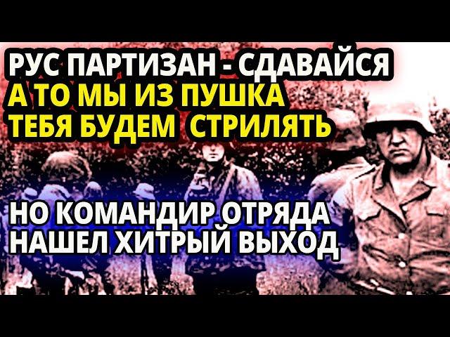 НЕМЦЫ ОКРУЖИЛИ ПАРТИЗАНСКИЙ ОТРЯД И ПРИЖАЛИ ЕГО К БОЛОТАМ, А ПОТОМ ПОДТЯНУЛИ ПУШКИ