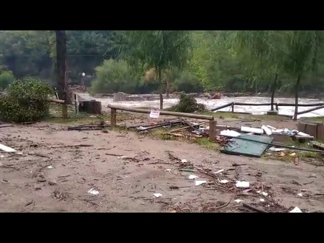 ¿Cómo quedó el balneario Las Siete Cascadas de La Falda tras la inundación ?