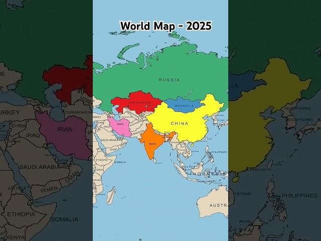 World Map in 2025 #asiancountries #worldmap #maps #strongestcountry #rohitrajputeofficial #europe