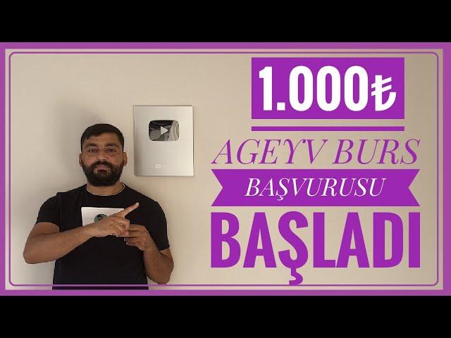 AGEYV BURS BAŞVURULARI BAŞLADI : 1.000₺ KARŞILIKSIZ BURS (GERİ ÖDEMESİZ BURS BAŞVURULARI)