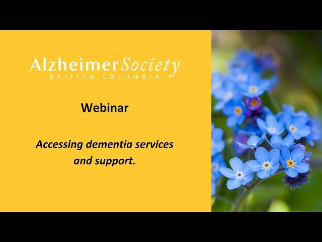 Webinar I Accessing dementia services and support