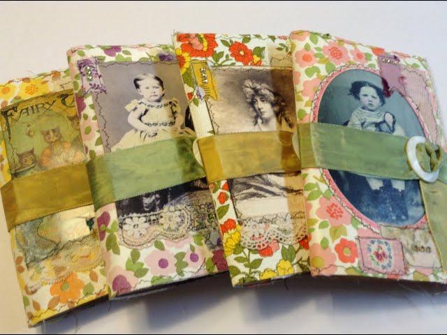 Vintage Wallpaper Covered Junk Journals