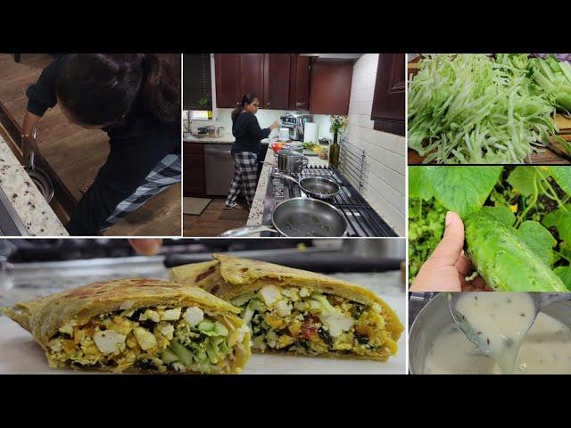 Happy Navratri Jai Ambe|Diwali cleaning started| Lunchbox friendly Healthy Rolls| USA vlog| DIML