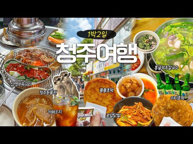 [청주여행] 많이~먹고싶었는데 쉽지않네~‍현지인 맛집만 뿌수고 온 1박2일 청주여행 (청주중앙공원,로얄닭발,쫄쫄호떡,삼영부속구이,미미호떡,홍굴부추칼국수,청주동물원,카페오지)