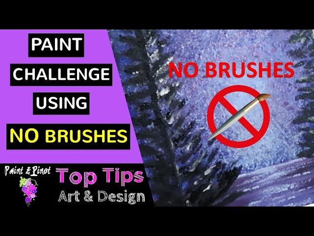 No brushes challenge! Paint this stunning dusk beach using household items.