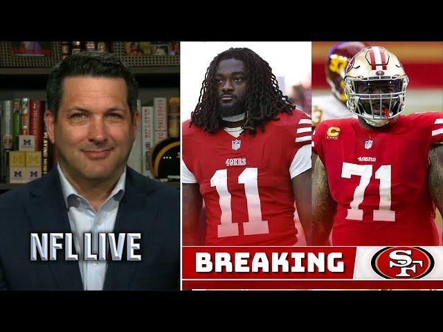 NFL LIVE | Adam Schefter BREAKING: Brandon Aiyuk on 49ers 53-man roster, but Trent Williams isn't