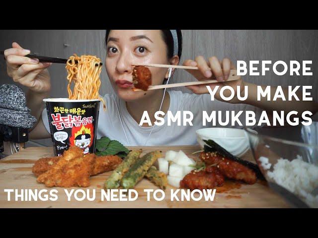 ASMR Mukbang! behind the scene, secret and tricks, sock cellphone microphone for asmr mukbang