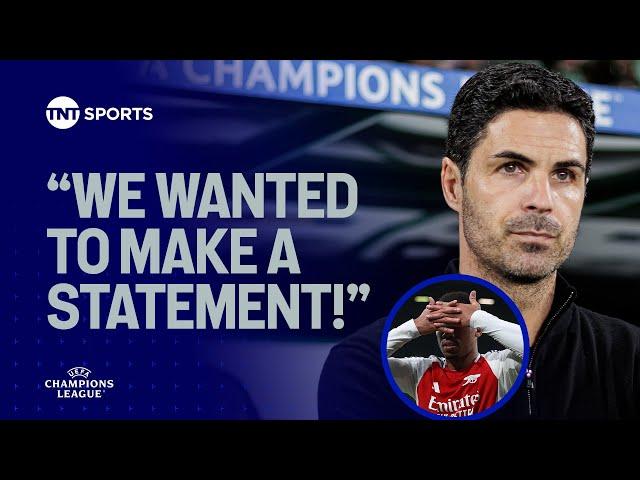 Mikel Arteta delighted after Arsenal make a 'statement' against Sporting in the #UCL 