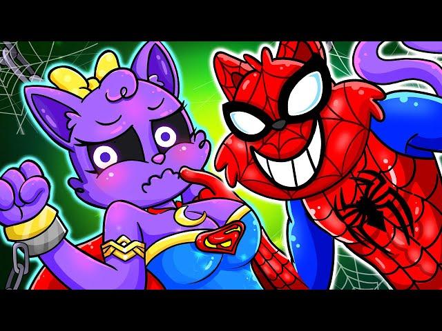 SUPERGIRL CATNAP Is Captured By CATNAP SPIDERMAN and Her Hands are Tied | Poppy Playtime 4 Animation