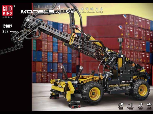 Mould King 19009 Building Instructions, PDF Manual free download, Pneumatic Telescopic Forklift