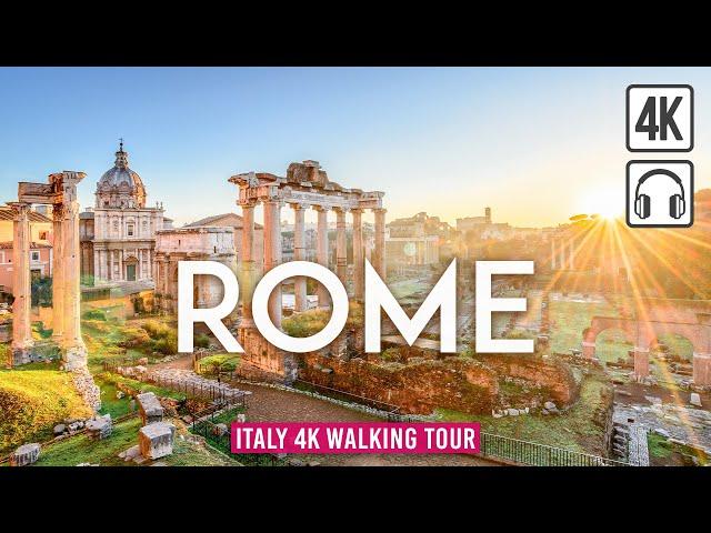 ROME, Italy 4K Walking Tour - Captions & Immersive Sound [4K Ultra HD/60fps]