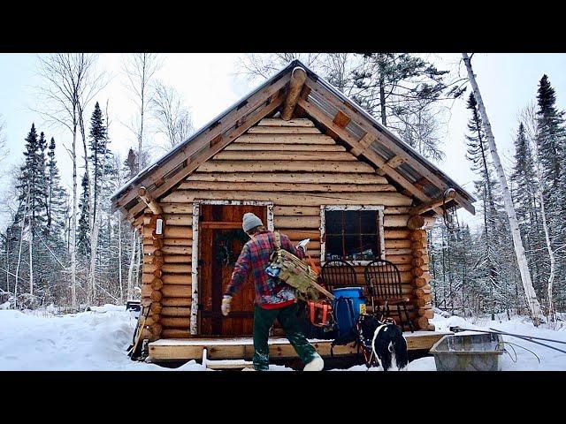 Moving In To My Self Built Off Grid Log Cabin For The Winter