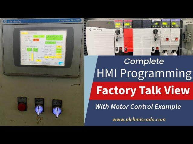 HMI Programming | Factory Talk View ME Tutorial with Example | PanelView connection with PLC.