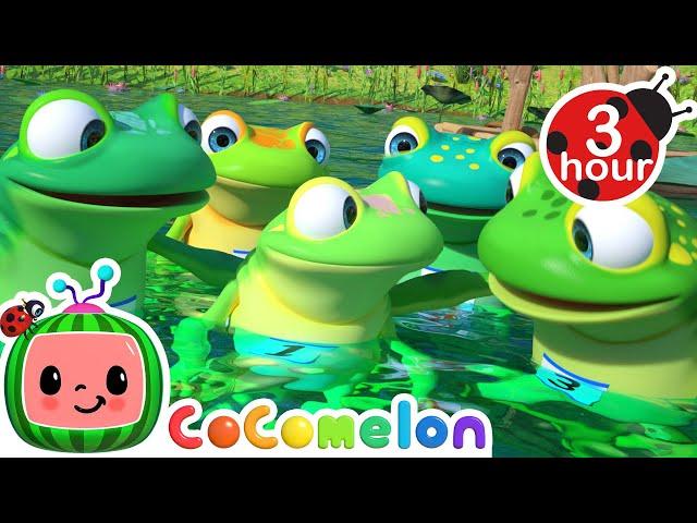 Five Little Speckled Frogs  CoComelon - Nursery Rhymes and Kids Songs | 3 HOURS | After School Club