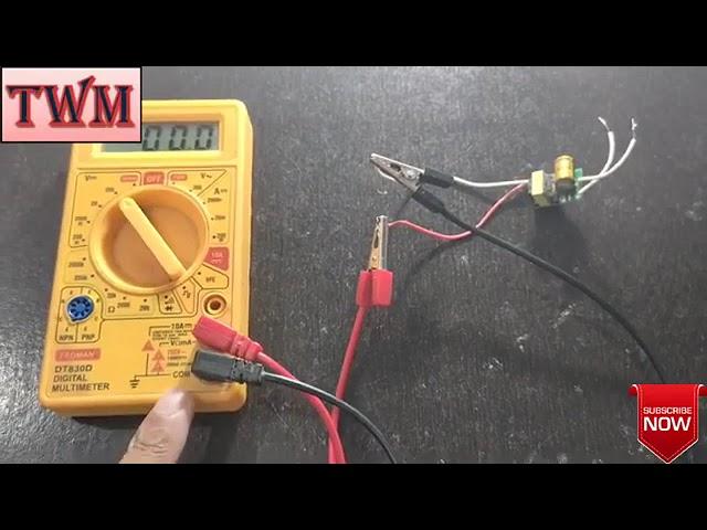 MINI LED DRIVER EXPERIMENT & MULTIMETER  OUTPUT VOLTAGE CHECK & LED KIT TEST @MANISHCHANDRA14